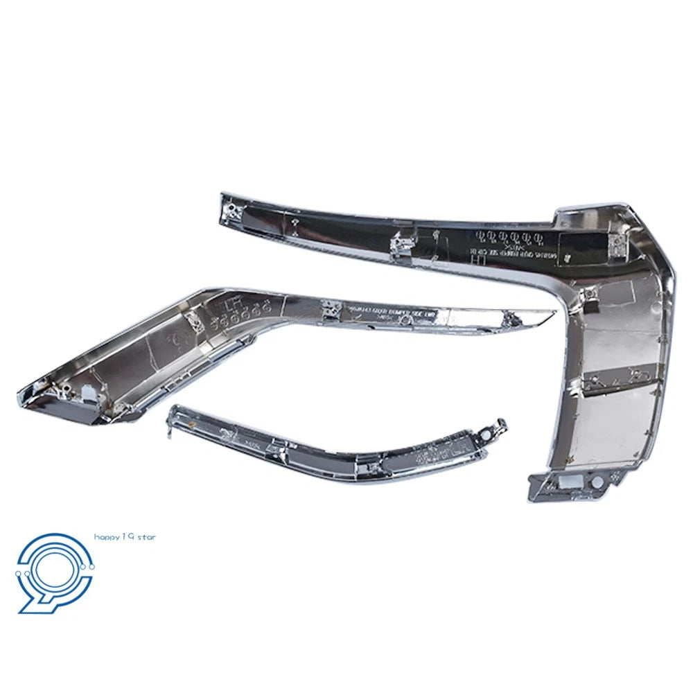 3 pc Set Front Bumper Chrome Trim Molding for Mitsubishi Outlander (2016–2019)