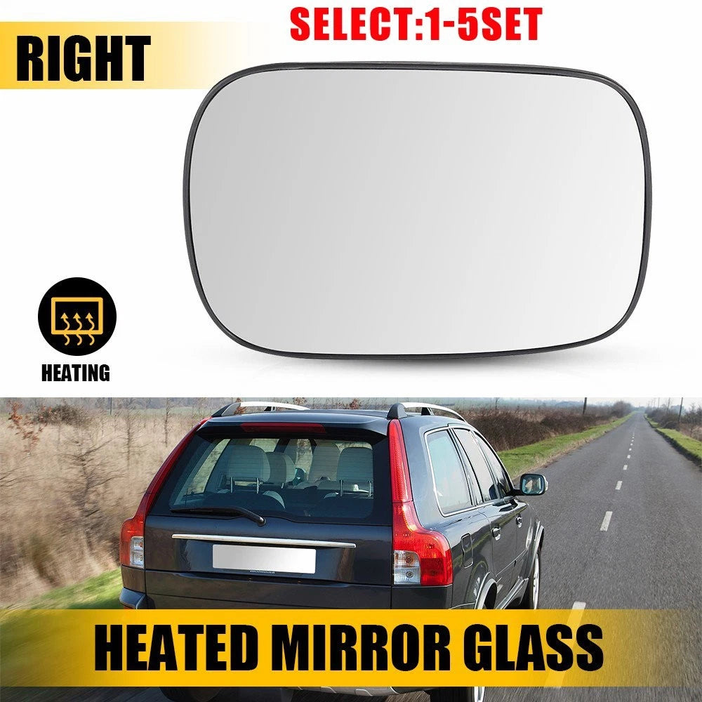 Heated Mirror Glass Right Passenger for Volvo XC70 (2003–2006) & XC90 (2003–2006)