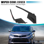 1 Pair Windshield Wiper Cowl Covers No. 5386608020 for Toyota Sienna (2011–2020)