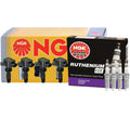 Set of 4 NGK COP Ignition Coils & 4 Ruthenium HX Spark Plugs for Mazda MX-5 Miata (2006–2015)