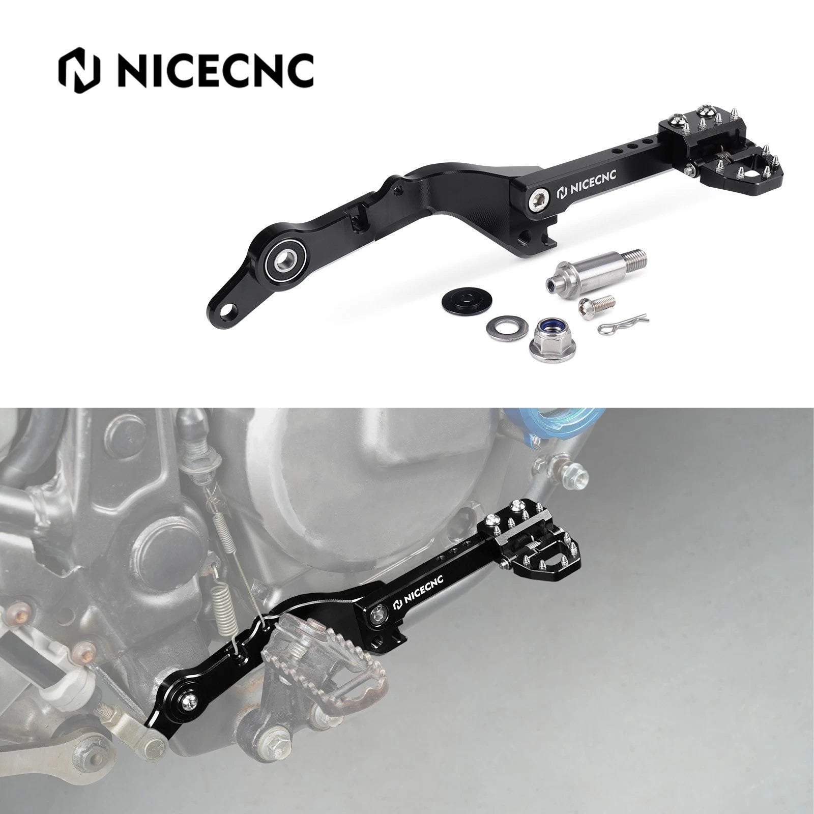 Rear Foot Brake Lever Pedal Kit for Suzuki DR650S/SE (1996–2025) Aluminum