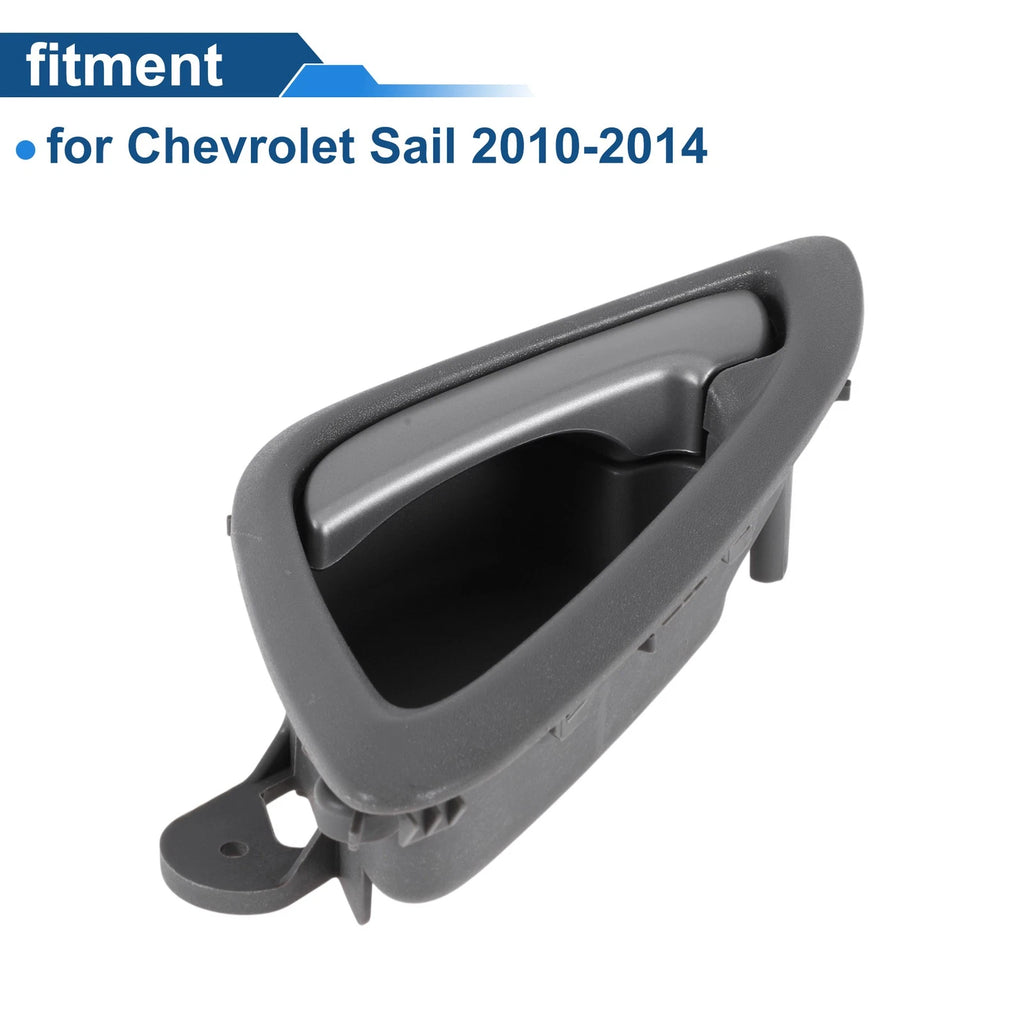 Front Passenger Side Interior Door Handle for Chevrolet Sail (2010–2014) Gray Chrome