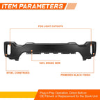 Front Bumper Face Bar for GMC Sierra 2500 3500 HD (2020–2023) Black