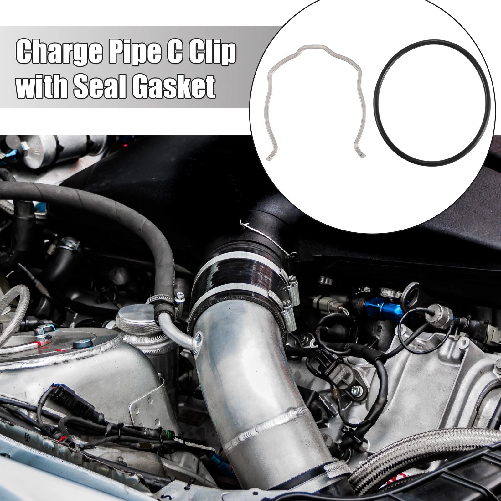 Set of 1 Charge Pipe C Clip with O Ring Seal for BMW 335i (N54 N55)