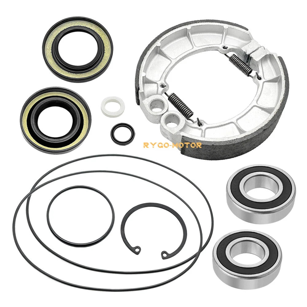 Rear Brake Drum Bearing Seals w/Shoes Kit for Honda Foreman 500 TRX500 (2005–2013)