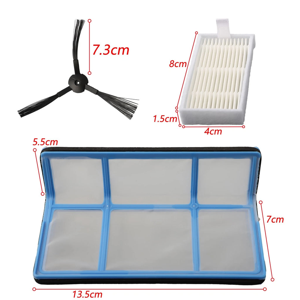 Set of 10 Side Brush Filters for ZACO Vacuum Cleaner