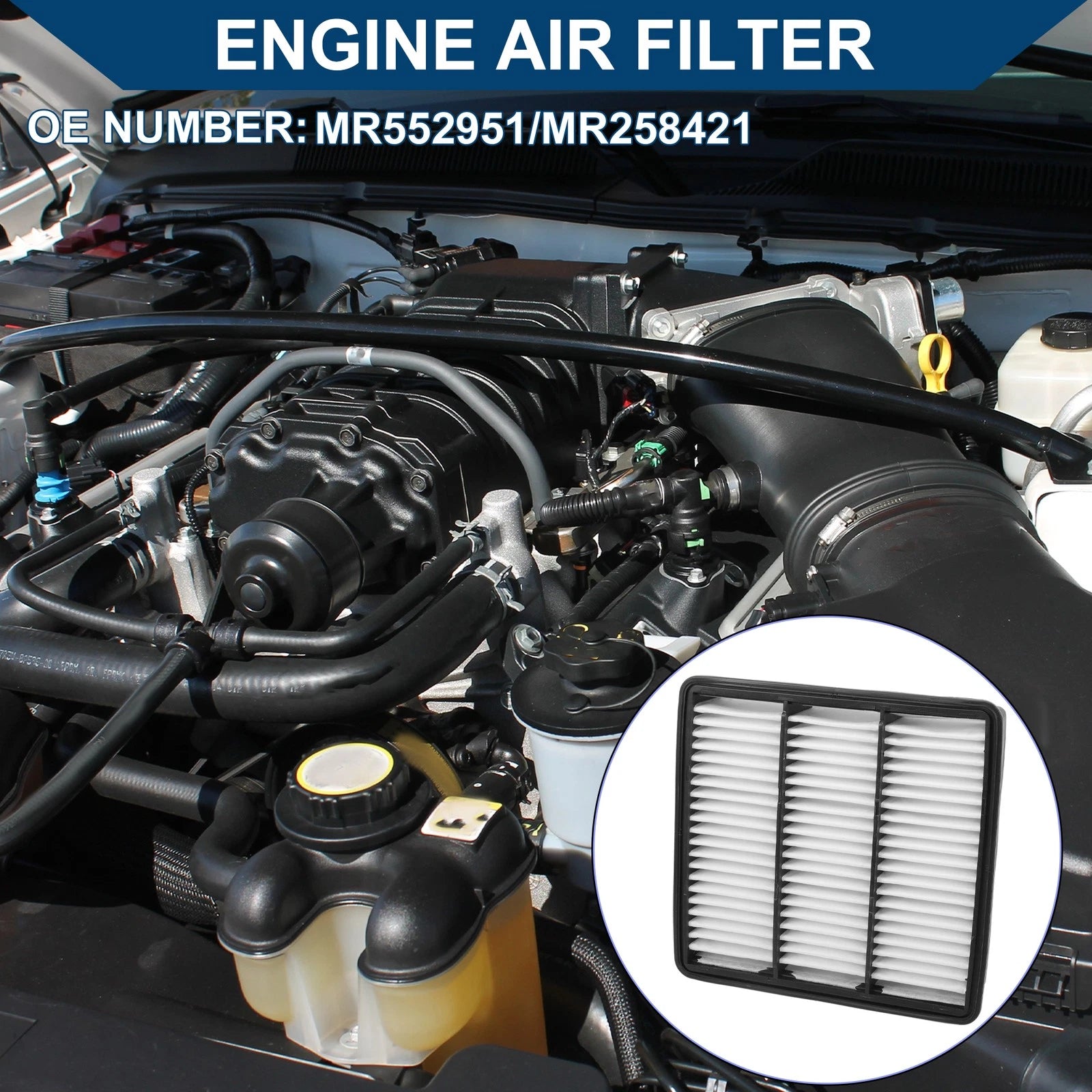 Engine Air Filter No.MR552951 for Mitsubishi Outlander 2.4L (2003–2006)