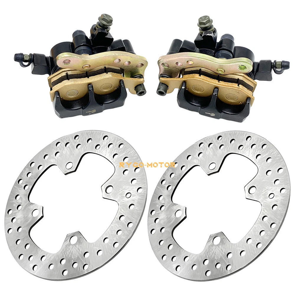 Front Brake Calipers & Rotor Disc for Kawasaki Brute Force 650 750 (2003–2023)