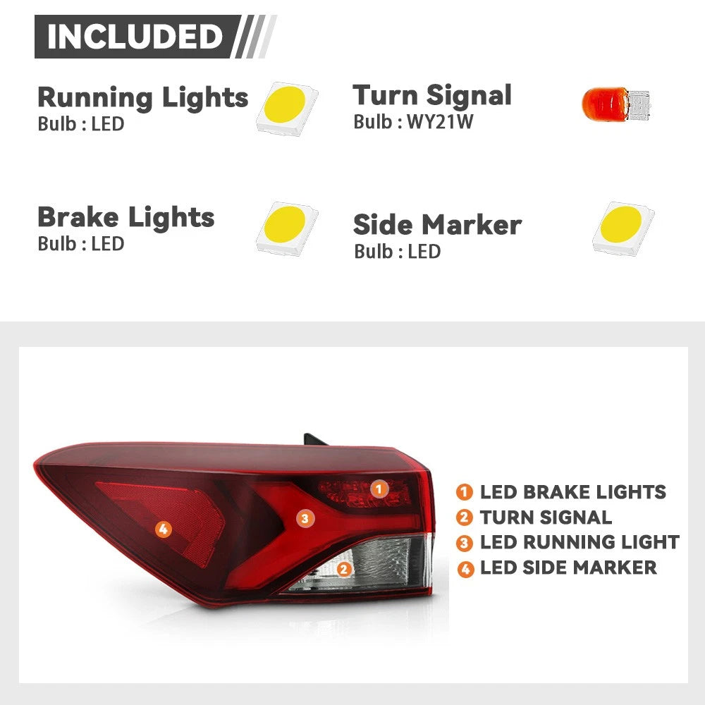 Outer LED Tail Light Driver Side for Chevy Trailblazer ACTIV|RS (2021–2023)