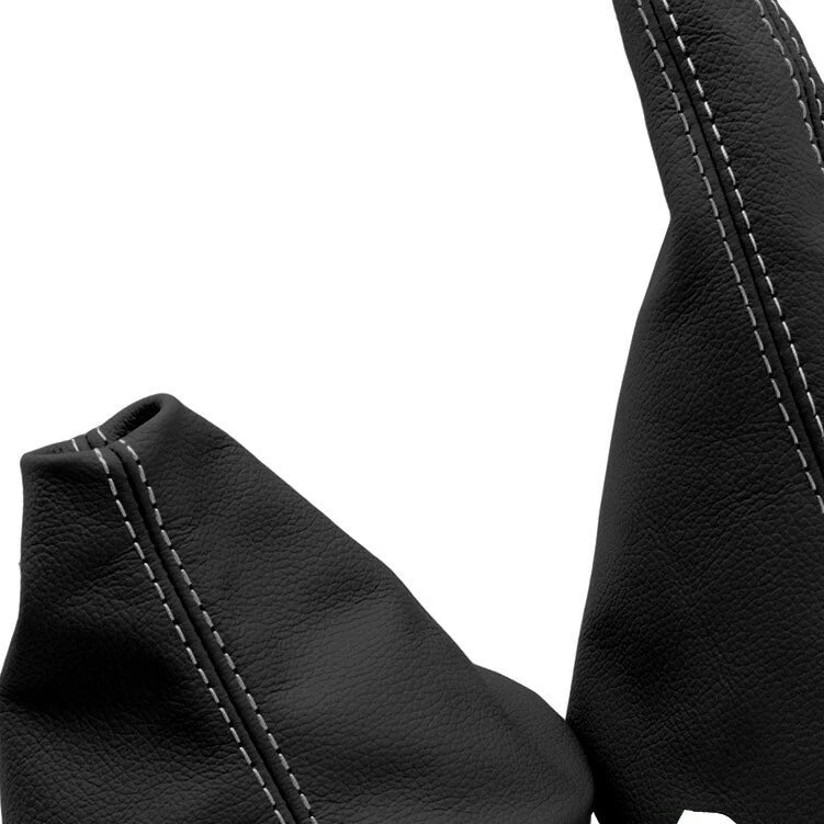 Leather Manual & Brake Boot Cover for VW Jetta Golf MK3 (1991–1998) Gray Stitch