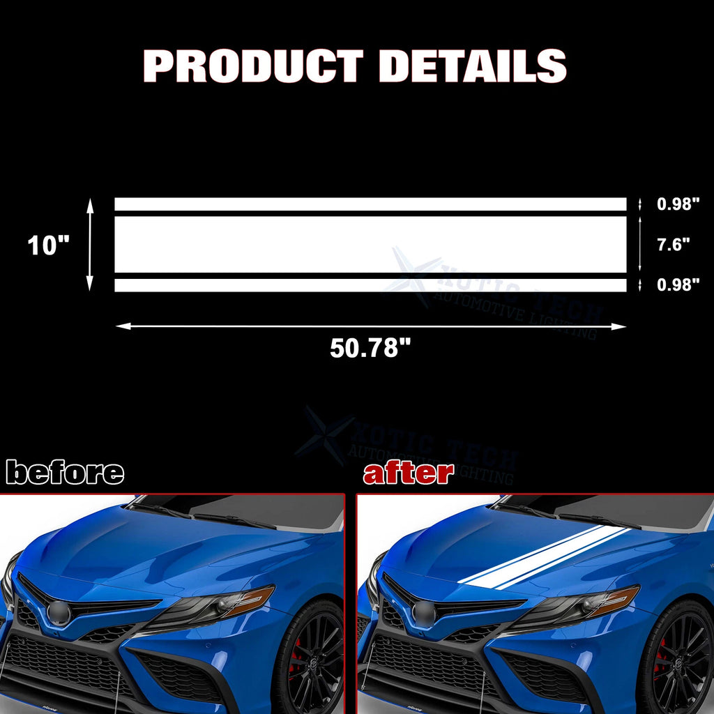 White KK Vinyl Stripe Decal for Car for Honda K? (2011-2016)