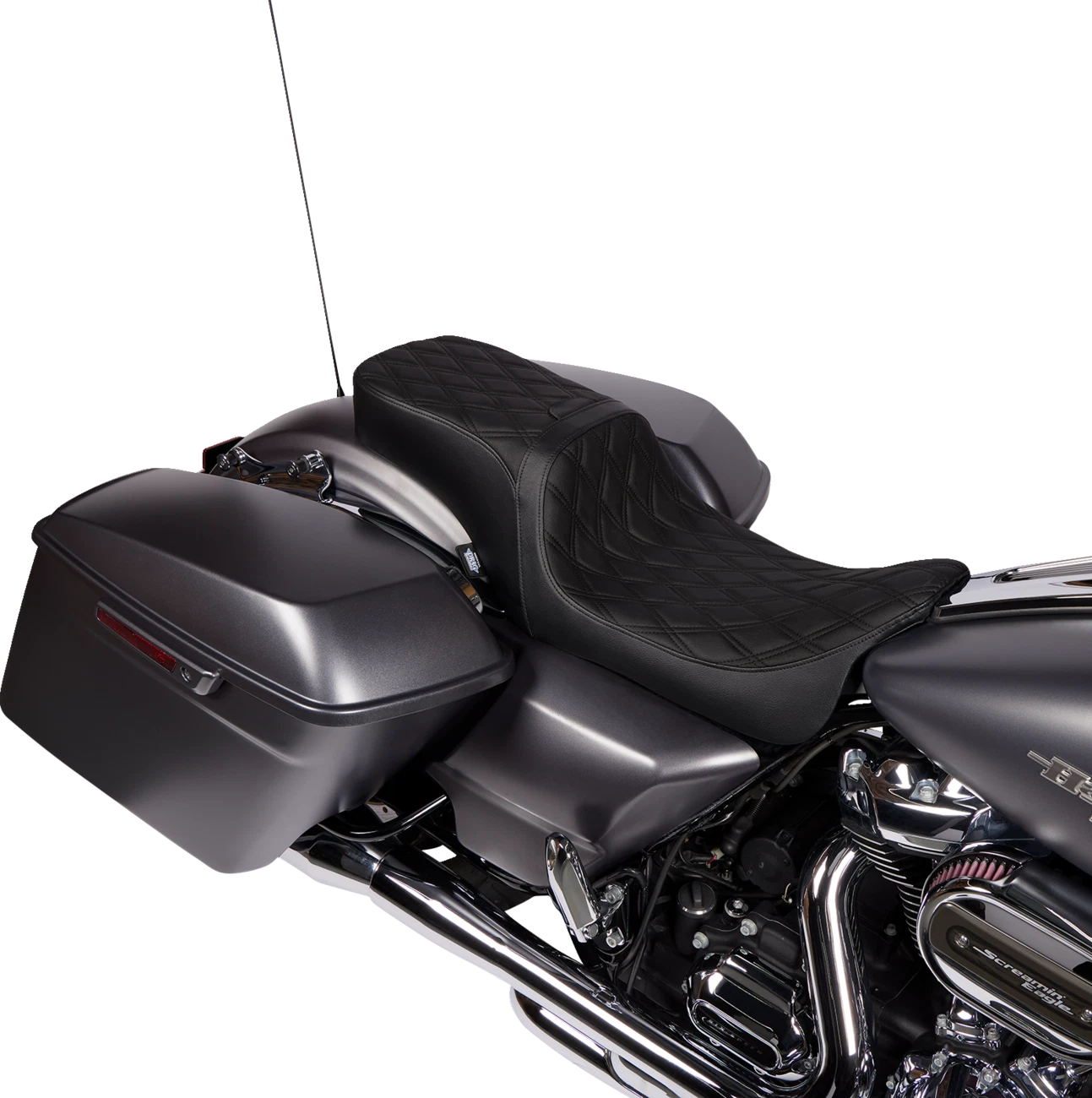 Predator 2-Up Seat for Harley Davidson (2014–2023) - Vinyl - Double Diamond