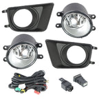 Set of 2 Fog Lamps Assembly with Switch, Bulbs, Wiring for Toyota Corolla (2012–2015)