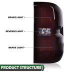 Tail Lights for Chevy Silverado 1500 2500 HD 3500 HD (2014–2018)