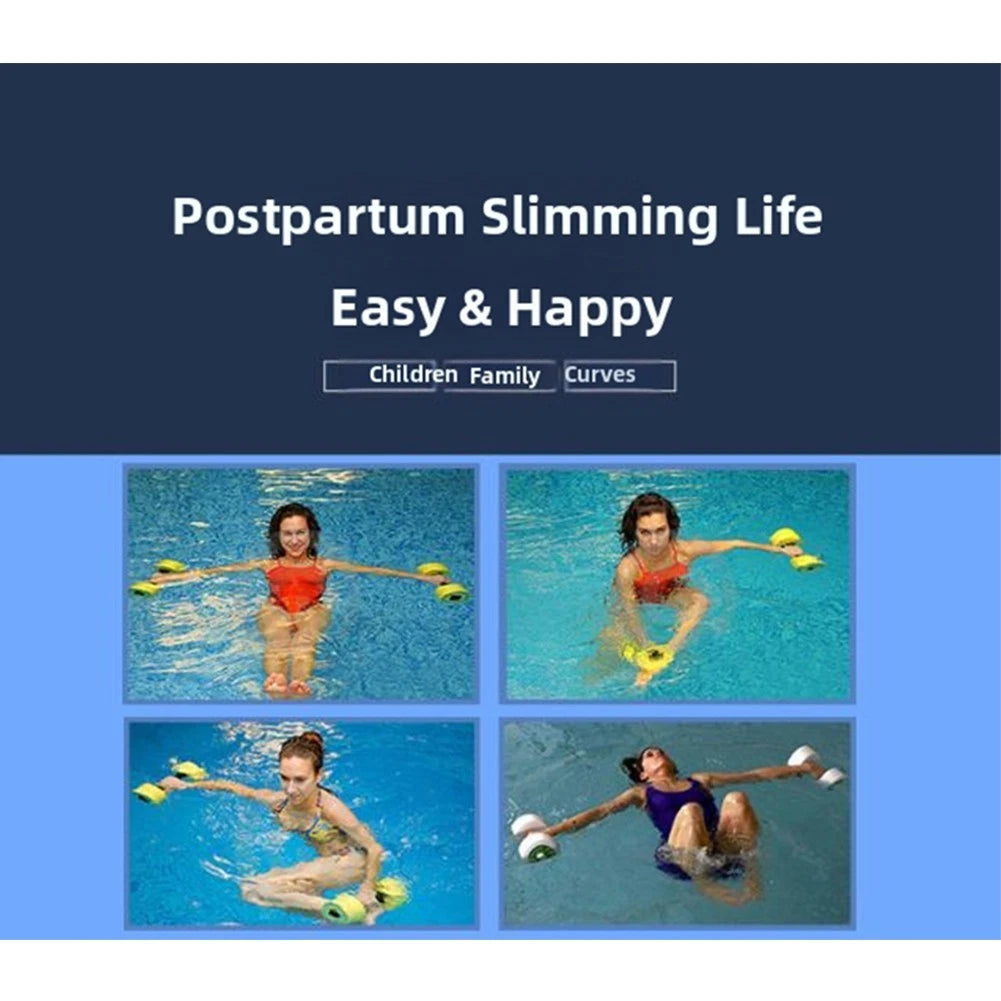 Floating aquatic dumbbells for pool fitness (EVA)