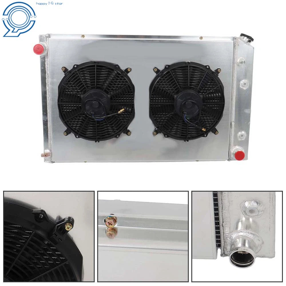 4 Row Radiator with Shroud Fan for Chevy C/K C10 C20 C30 K10 K20 (1973–1987)