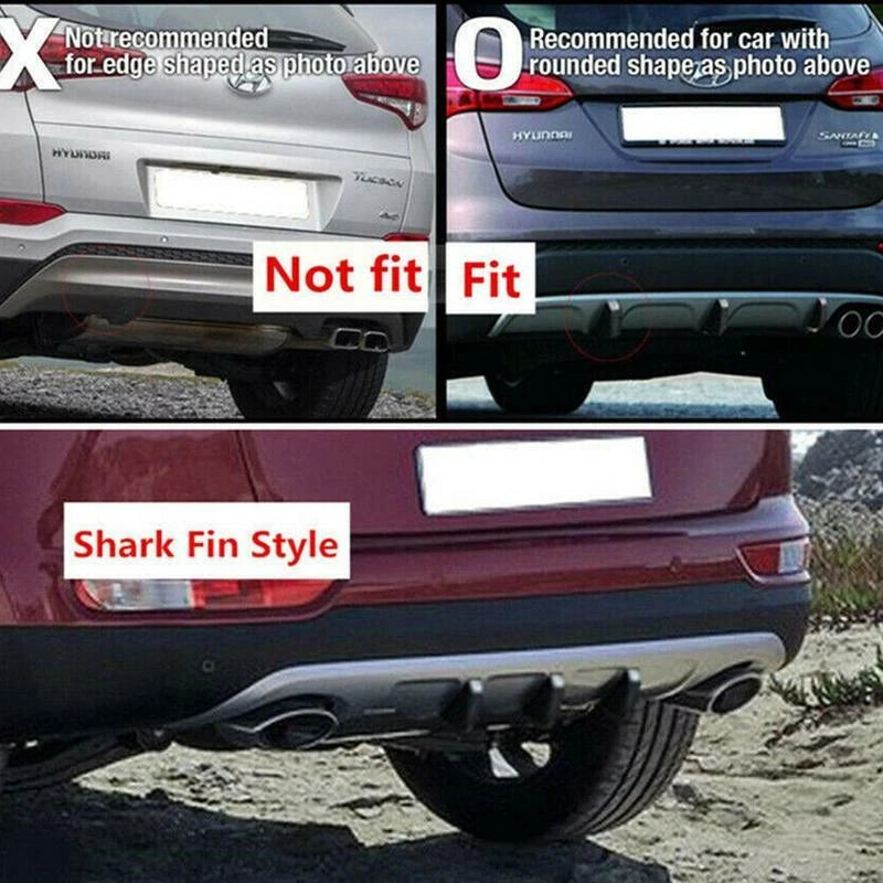 Shark Fin Rear Bumper Lip Splitter Diffuser for Lexus IS RC GS (2000-2021)