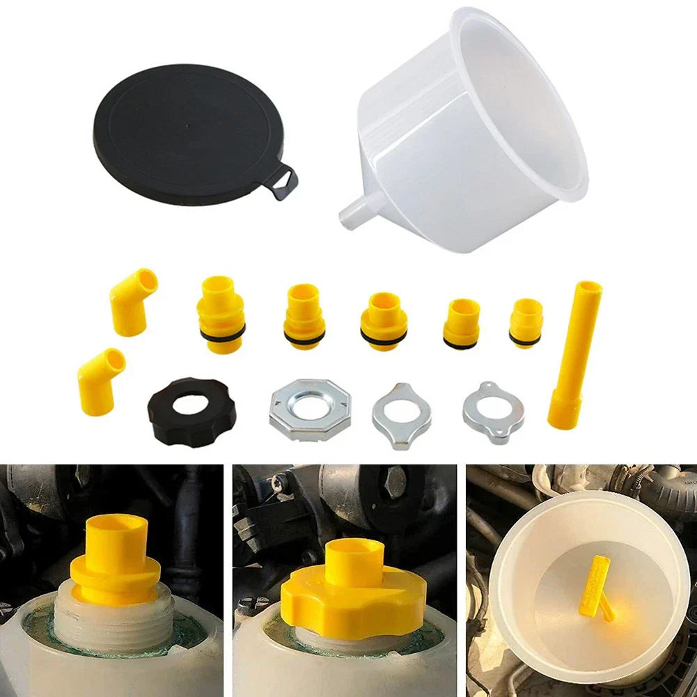 Complete / 15 Piece / Coolant Funnel Kit for Auto