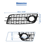 1 Pair Fog Light Mesh Grille Cover for Audi A4 B8 (2008–2012) 8K0807682C