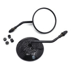 Side Mirrors for Harley Softail Dyna Sportster Touring (Black Round)