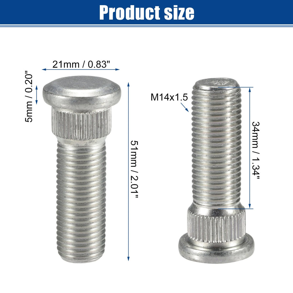 10 Pcs M14x1.5 Wheel Lug Stud for Lexus LS460 LS600H (2007–2017) No. 9094202083