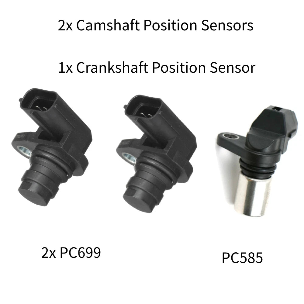 2X Camshaft & 1X Crankshaft Position Sensor for Volvo C30 C70 S40 V50 (2006–2013)