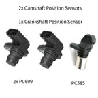 2X Camshaft & 1X Crankshaft Position Sensor for Volvo C30 C70 S40 V50 (2006–2013)