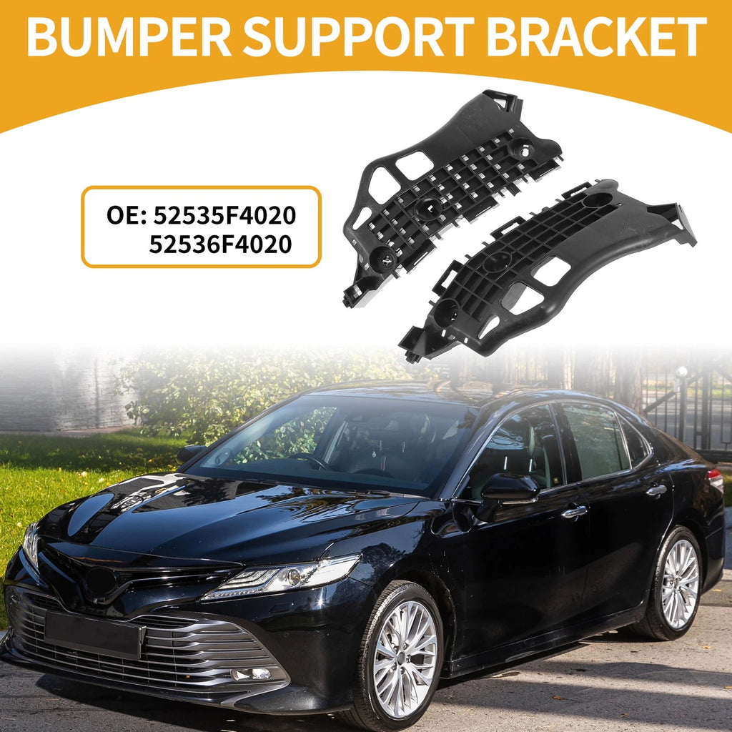 Set of 2 Front Bumper Support Brackets for Toyota C-HR (2018–2020) Black