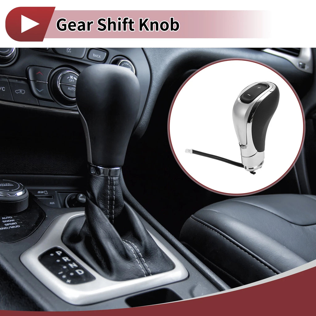 Automatic Gear Shifter Knob for Buick Encore (2013–2019) Plastic Black Silver