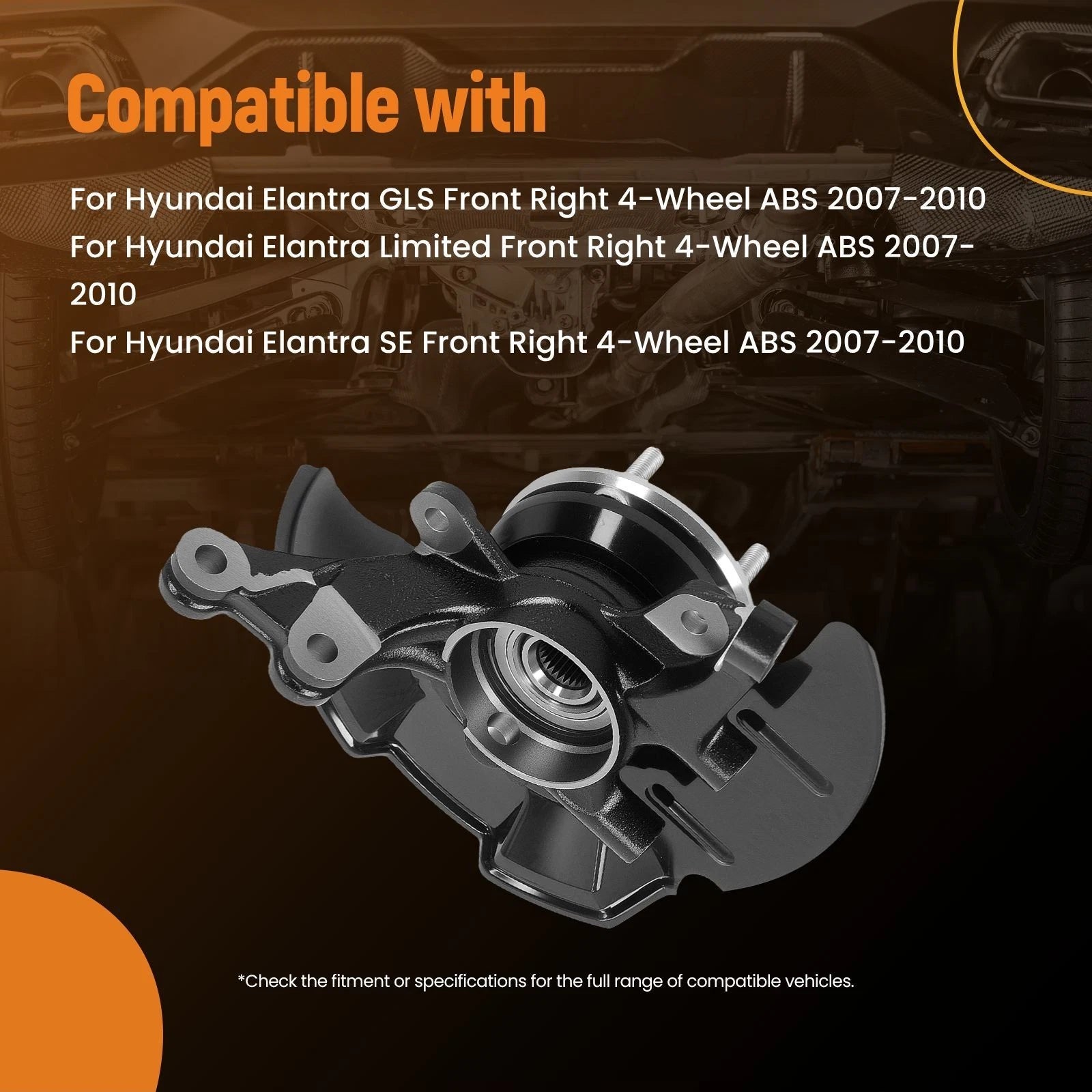 Front Right Steering Knuckle Assembly for Hyundai Elantra (2010)