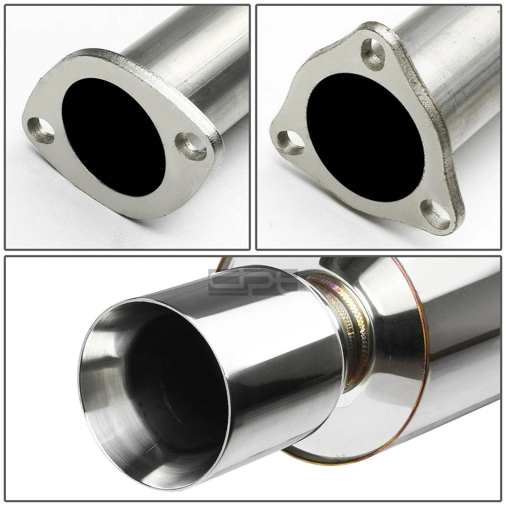 4" Rolled Muffler Tip for Honda Civic 92–00 (2Dr/4Dr, Em/Ej/Eg)
