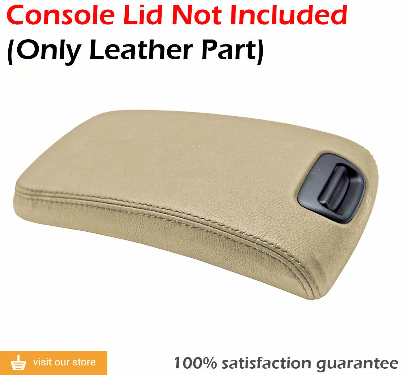 Leather Console Lid Armrest Cover for Nissan Maxima (2000–2003) Beige