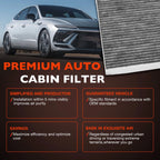 Engine Cabin Air Filter for Hyundai Santa Fe, Kia Sorento, K5 (2020-2025)