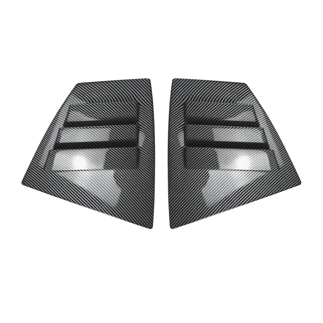 Pair of Carbon Look Rear Window Louver Shutter Covers for Subaru WRX STI (2014–2021)