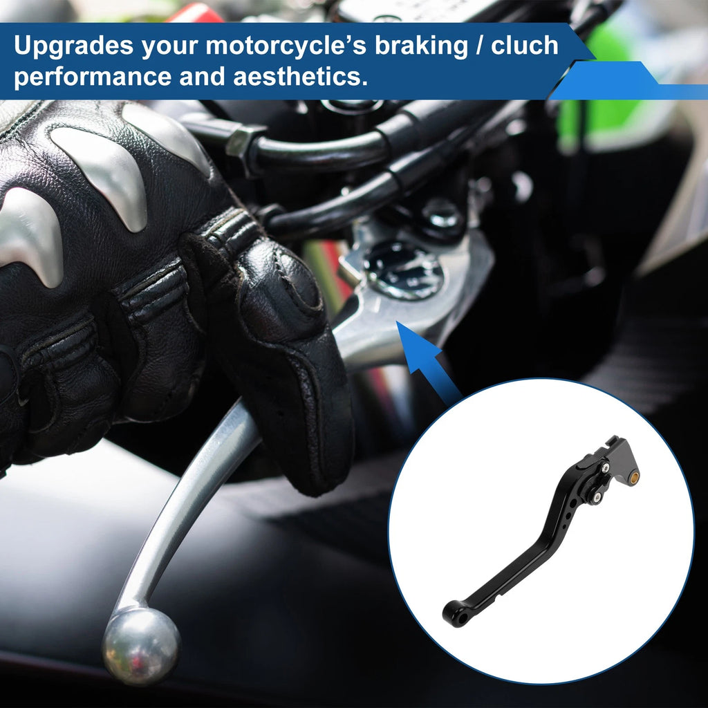 Adjustable Brake Clutch Levers Set of 2 for Suzuki GSXR1000 (2005–2006) Black