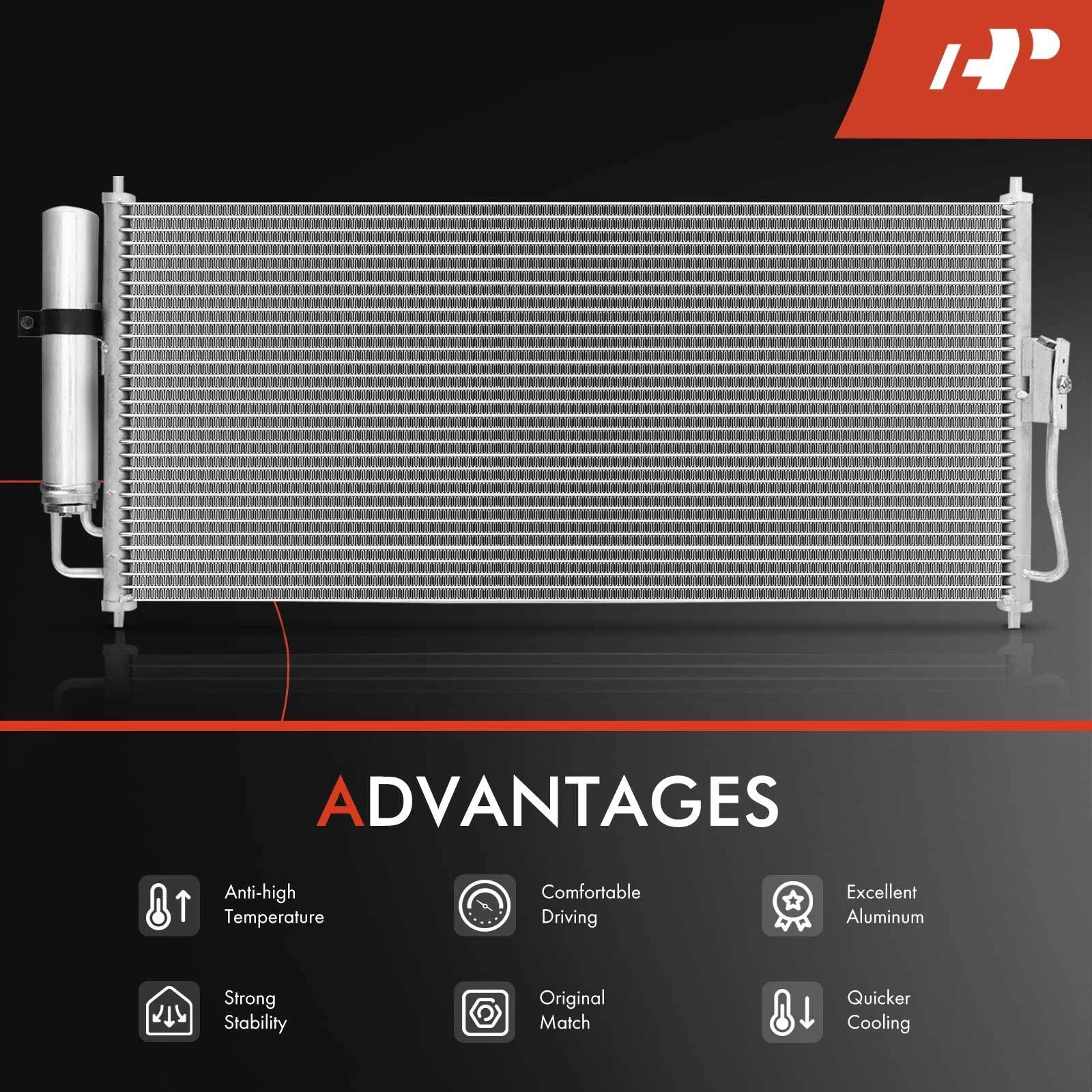 A/C Condenser with Receiver Dryer for Nissan Sentra (2002-2004)