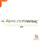 Silver WILDTRAK Side Front Door Decal Sticker for Ford Ranger (2018-2021)