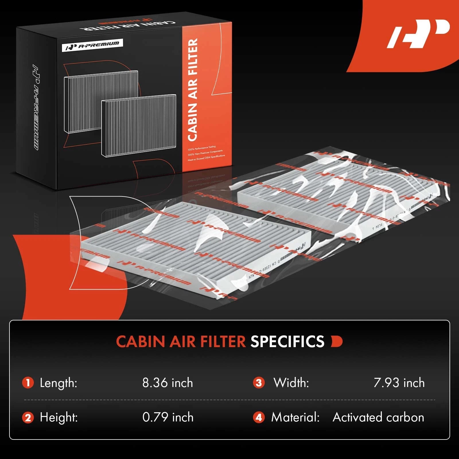 2X Activated Carbon Cabin Air Filter for Kia Carnival (2022–2026)