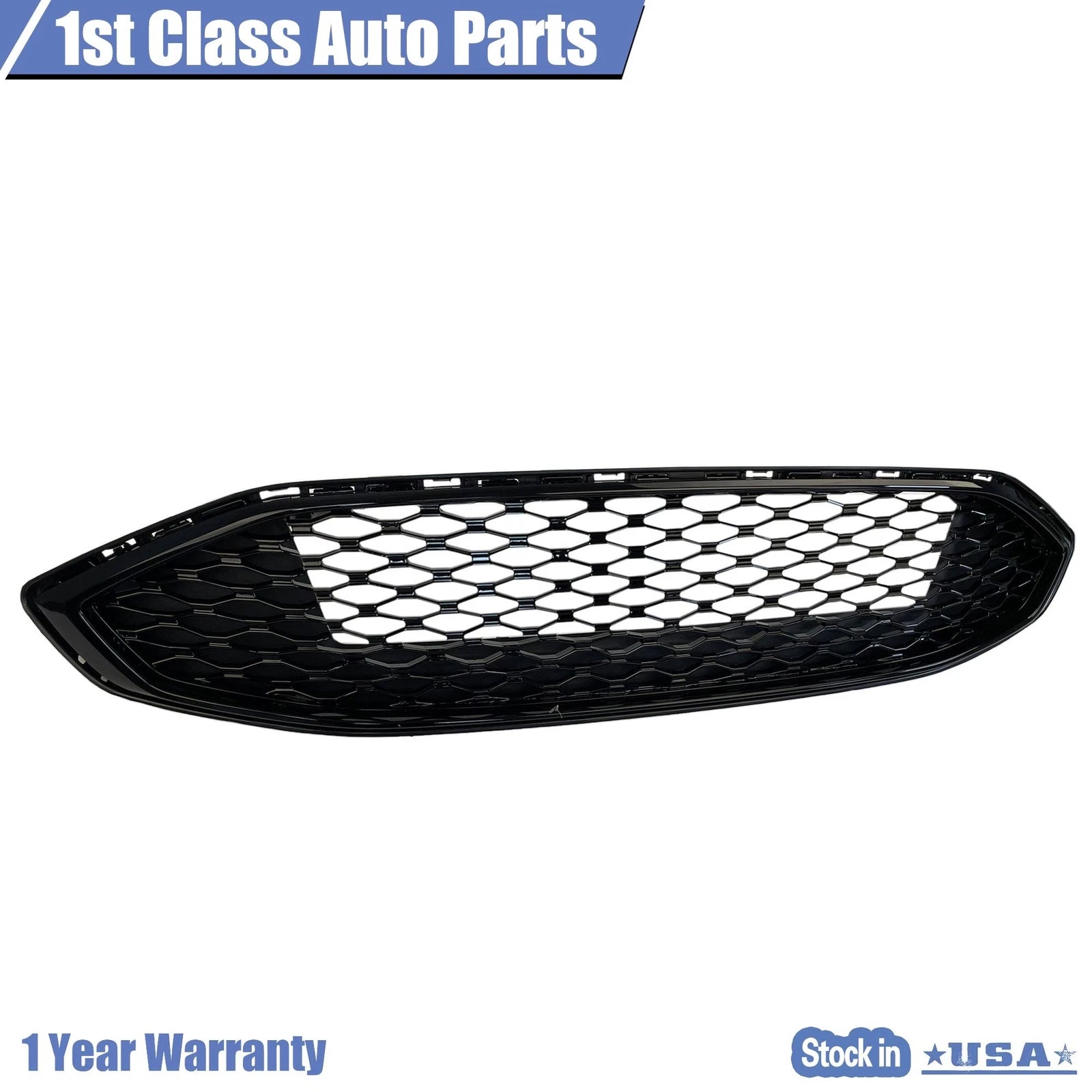 Honeycomb Mesh Grille for Ford Fusion (2017-2018) - Glossy Black