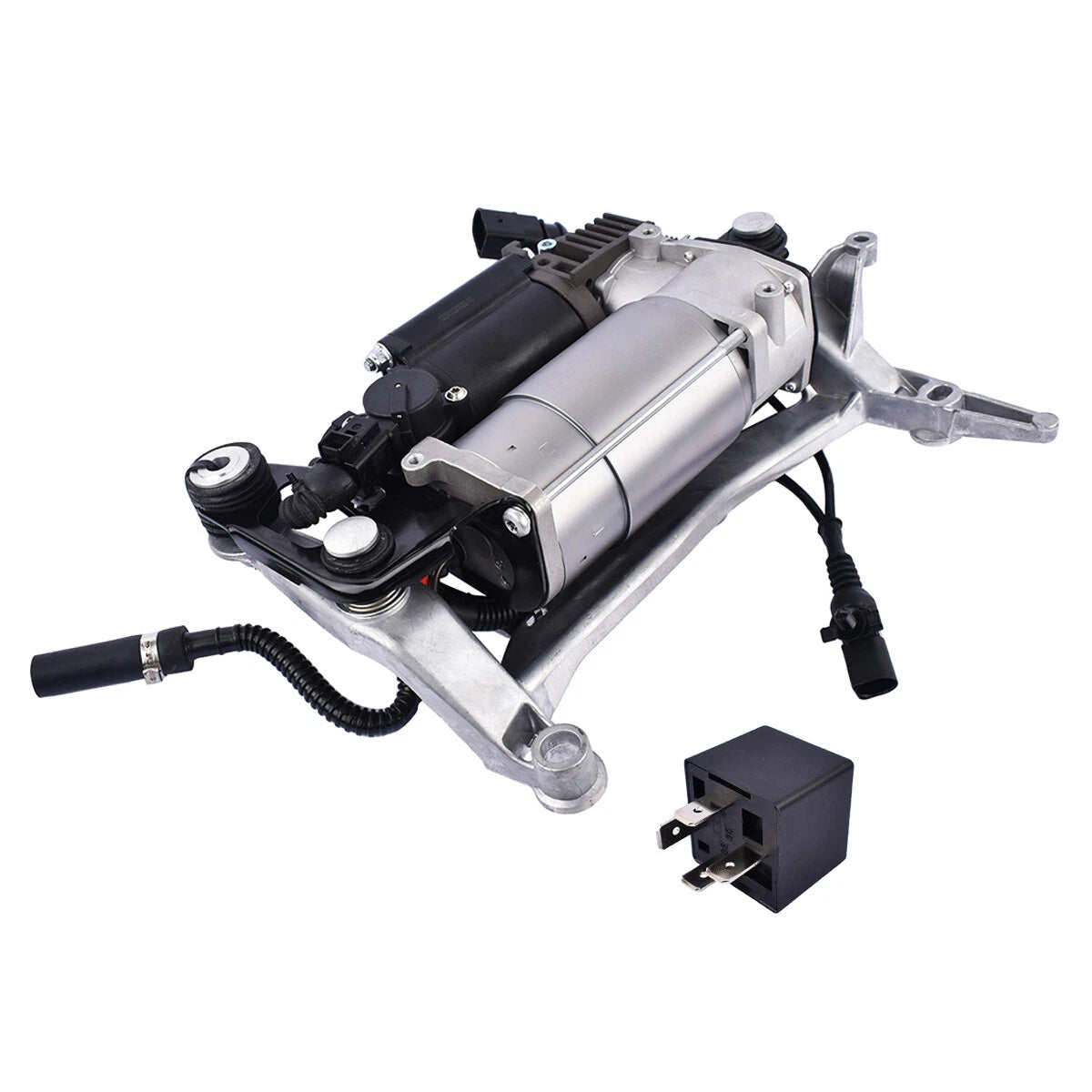 Air Suspension Compressor Pump w/ Relay for Audi Q7 (2007–2015) 4L0698007A