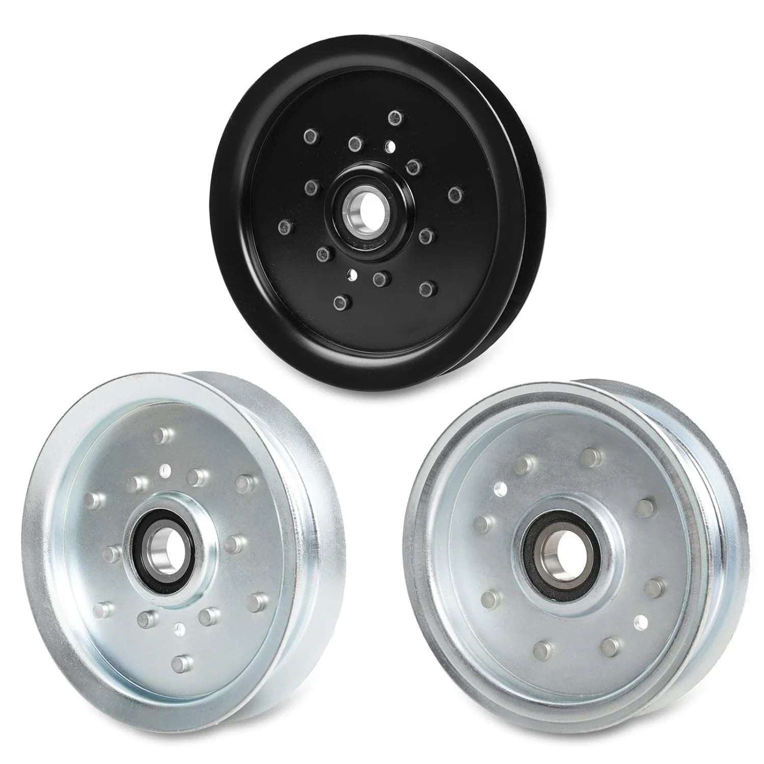 3Pcs Flat Idler Pulley for John Deere Z425 Z435 Z445 (AM135526)