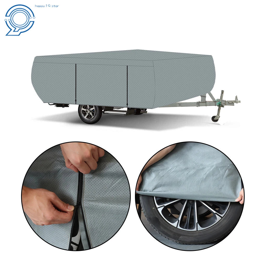 Folding Pop Up Trailer RV Cover for 16-18 FT (Anti-UV)