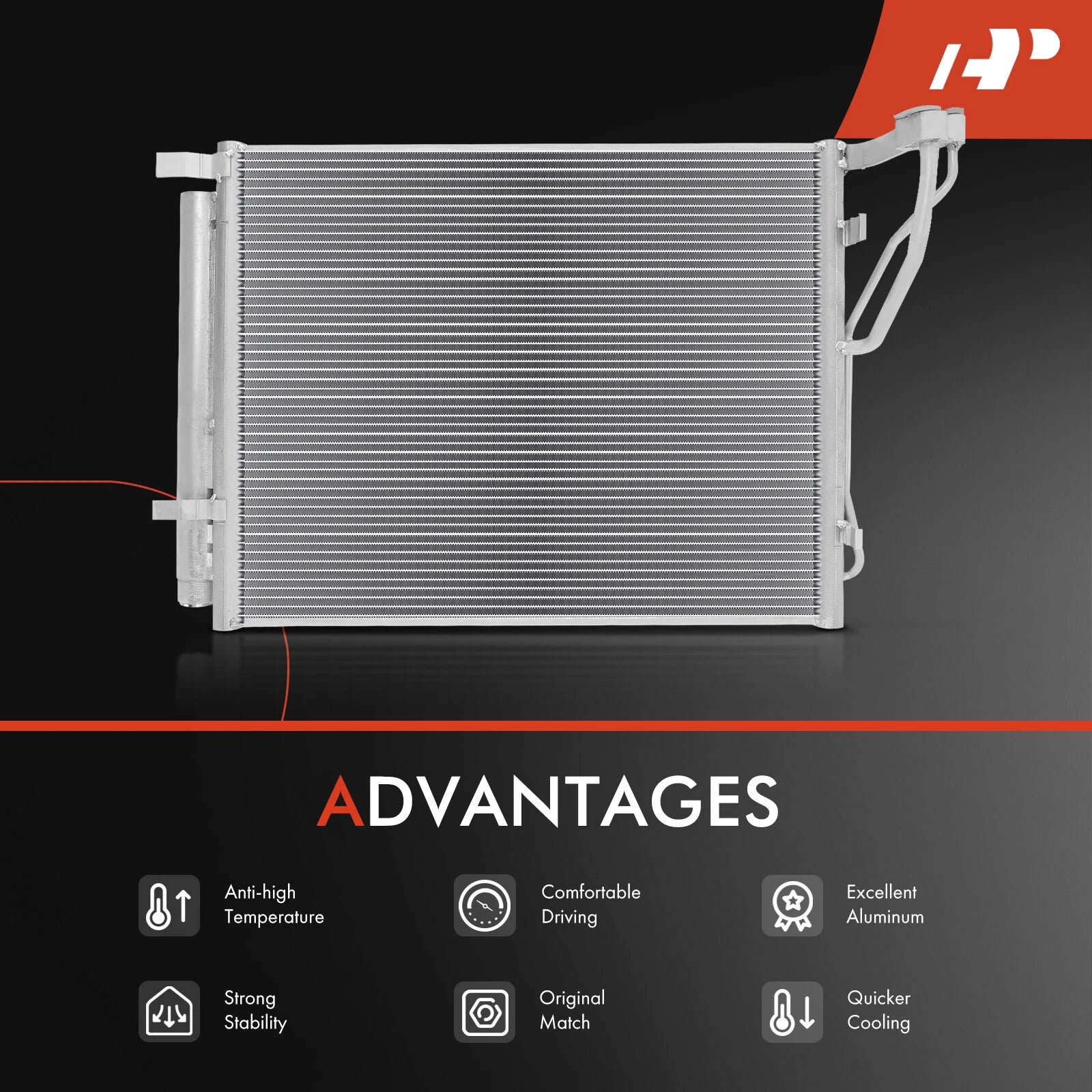 A/C Condenser with Bracket & Receiver Drier for Kia Optima (2016-2018)
