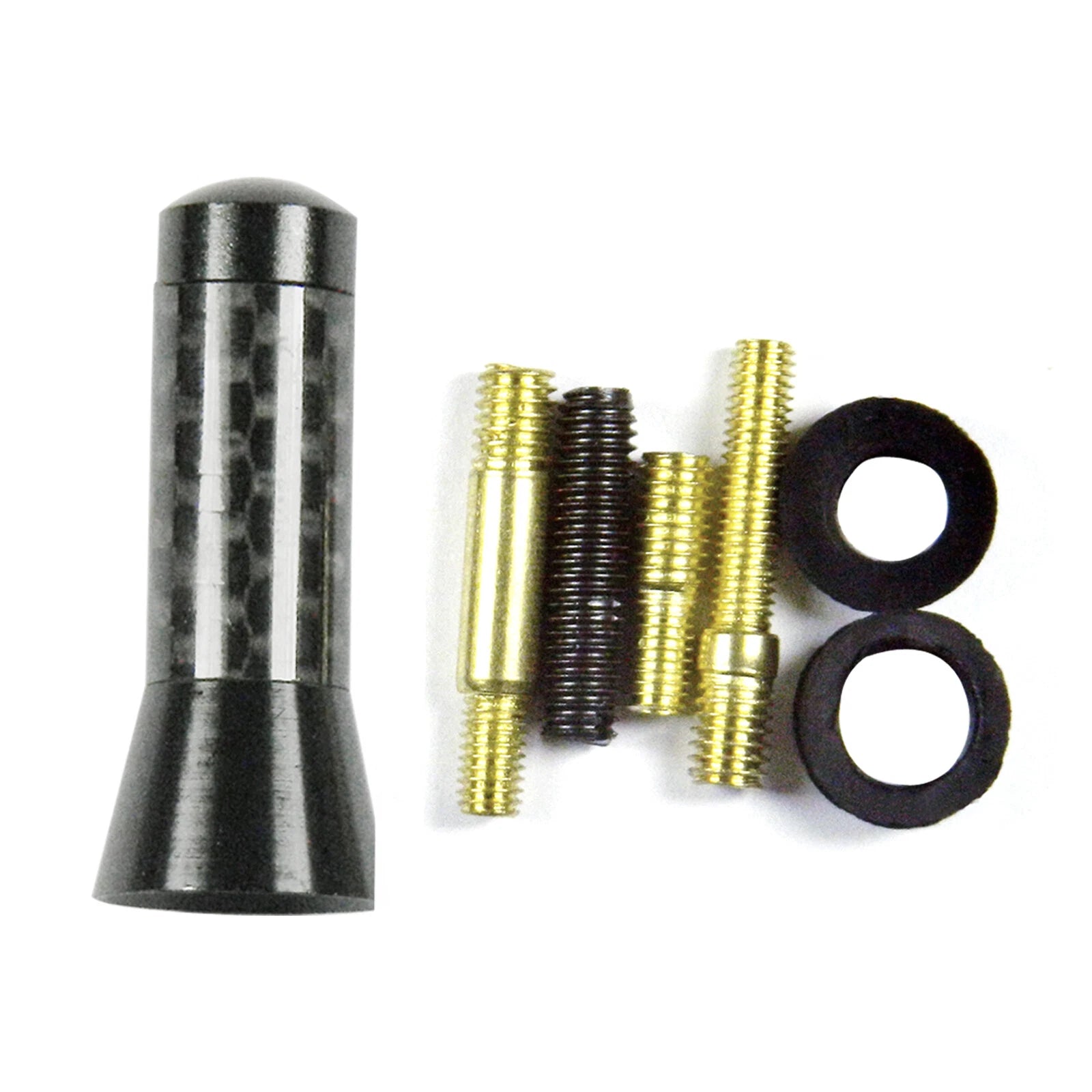 Universal 1.4" Mini Carbon Fiber AM/FM Radio Antenna Stubby (2010-2020)