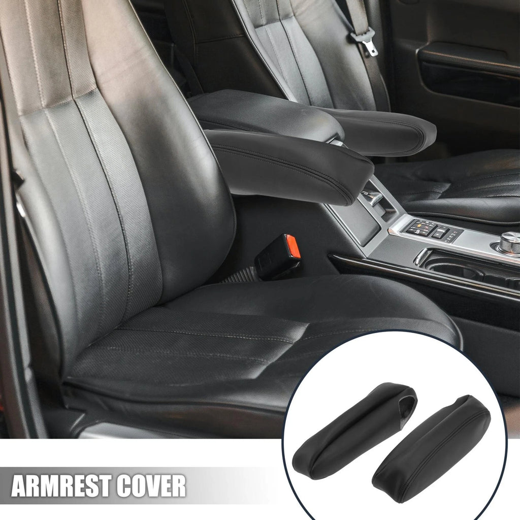 Pair Front Seat Armrest Covers for Chevy Tahoe (2000–2006) Microfiber Leather Black