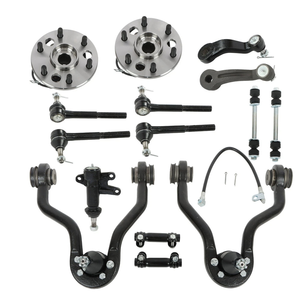 17PC Front Upper Control Arm Wheel Bearing Tie Rod for GMC K1500 Suburban (1995–1999)