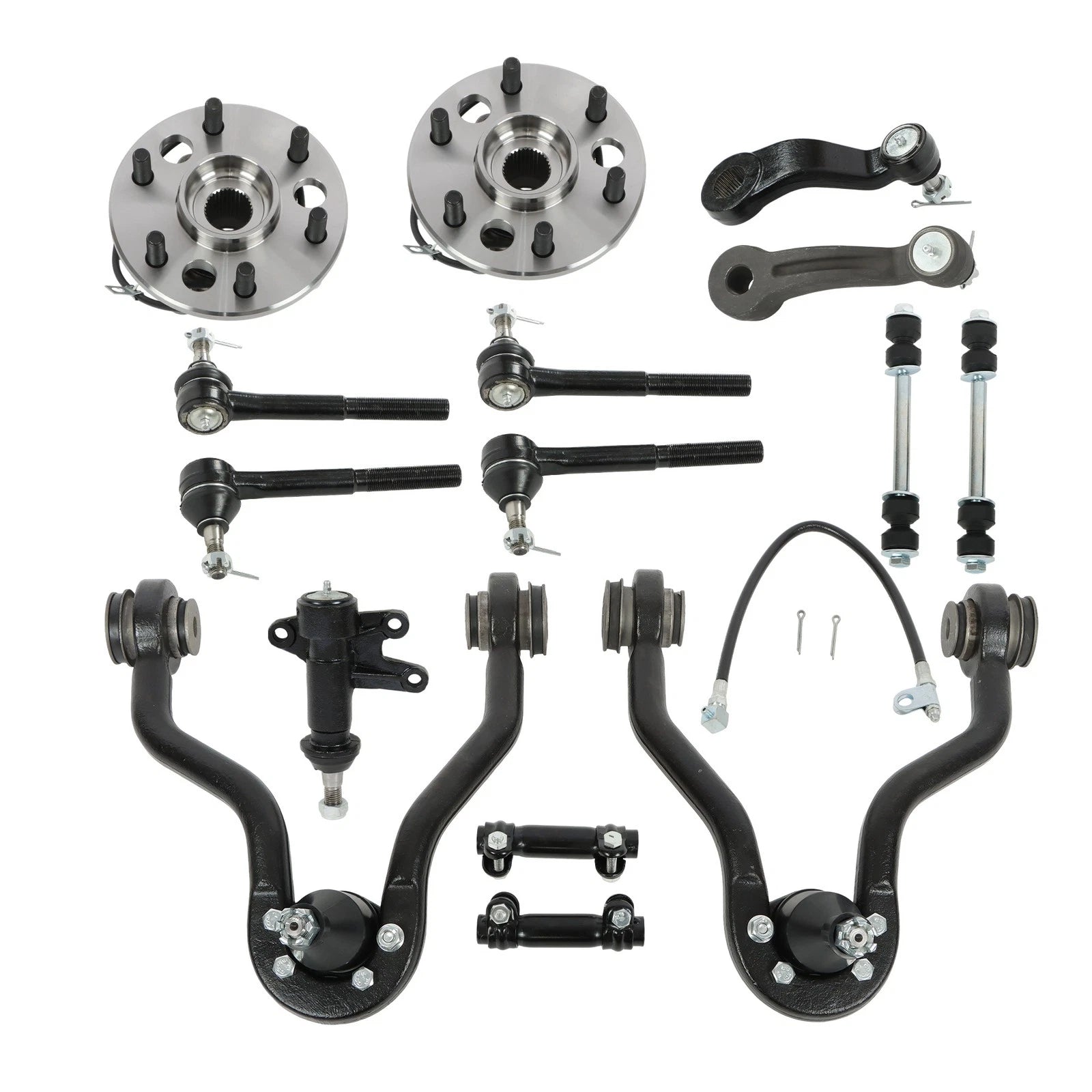 17PC Front Upper Control Arm Wheel Bearing Tie Rod for GMC K1500 Suburban (1995–1999)