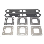 Set of 2 Exhaust Manifold Gaskets w/ Bellow for Mercruiser 4" GM 305 350 377