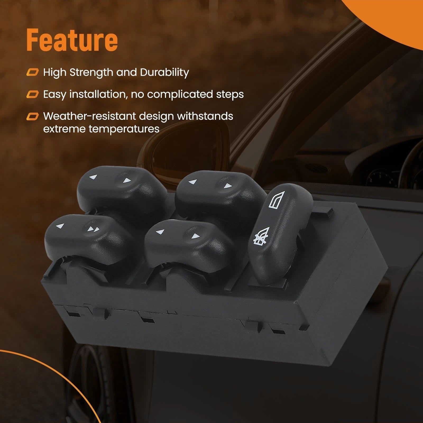Window Switch Front LH for Lincoln Mark LT (2006–2008) 5L1Z14529AA SW6666