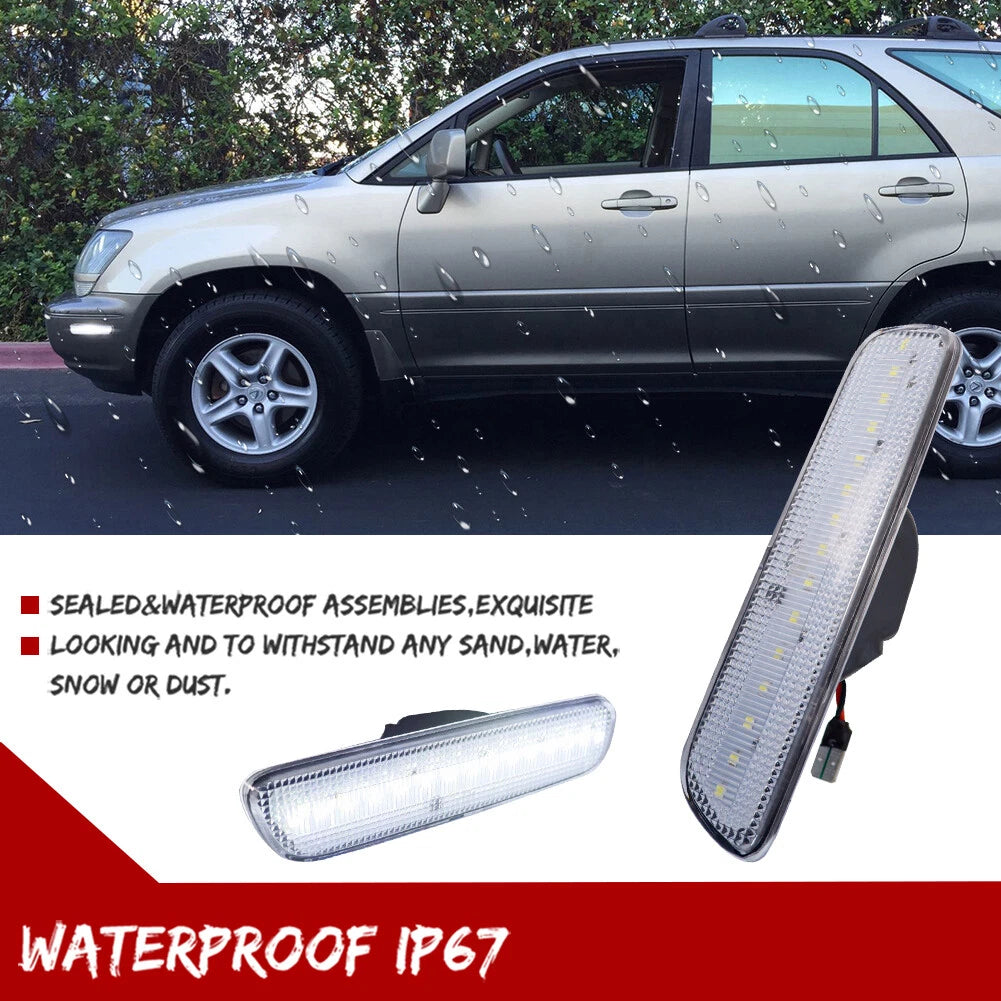 Clear LED Side Marker Lights for Lexus RX300 (1999–2003)
